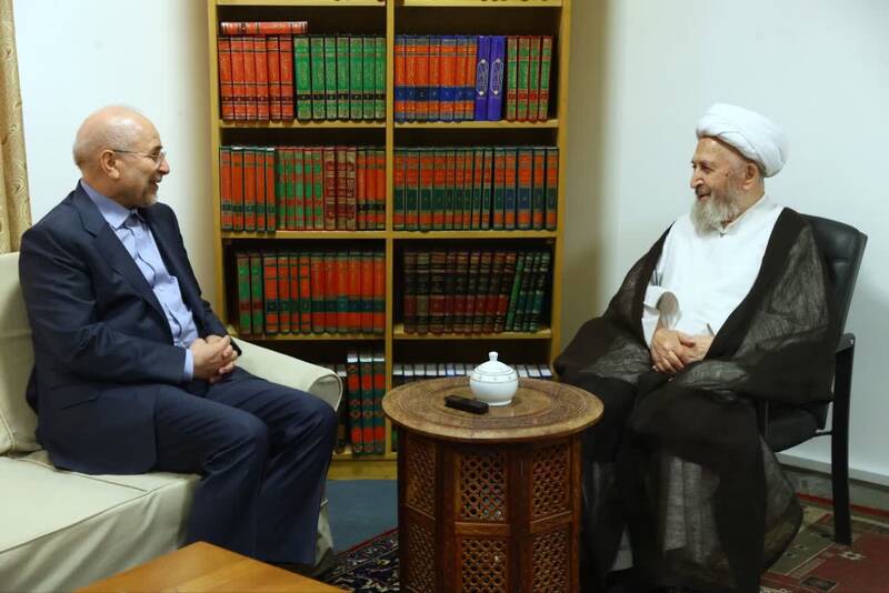 قاليباف،ديدار،مجلس،تقليد،مراجع،اسلامي،سبحاني،محمدباقر،قم