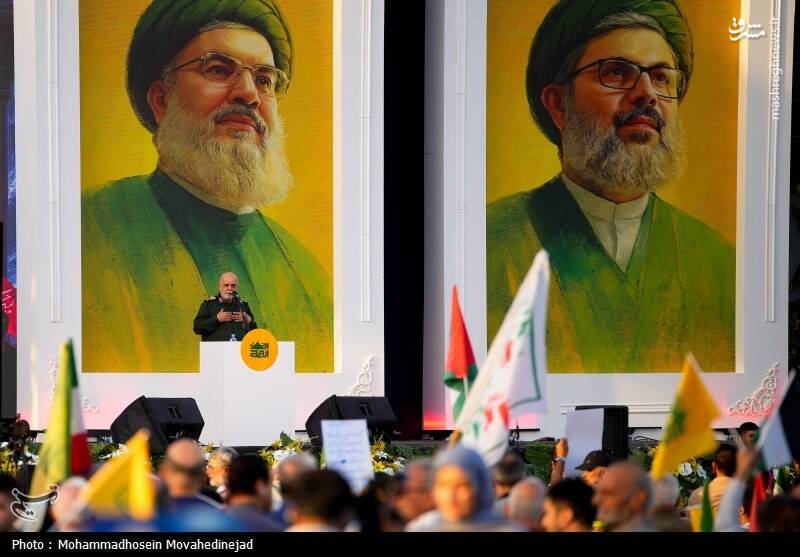 عکس/ نخستین سالگرد شهادت شهیدان سید حسن نصرالله و سید هاشم صفی‌الدین