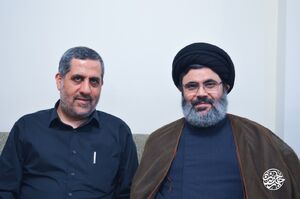 تصویری منتشر نشده از شهیدان سید هاشم صفی‌الدین و حاج سعید ایزدی
