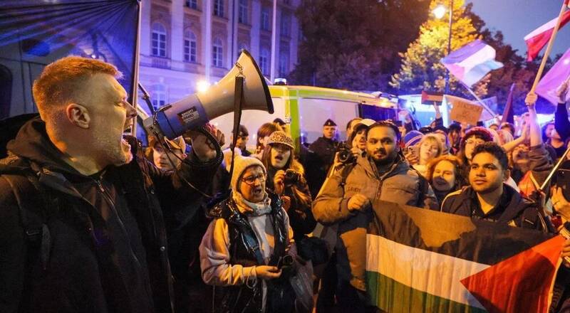 تظاهرات،غزه،اسرائيل،لهستان،همبستگي،بازداشت،ساختمان،دولت