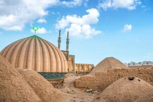 تصویری از تنها گنبد خیاره‌ای تیموری ایران در یزد