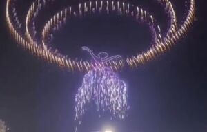 سقوط پهپادهای چینی روی سر تماشاگران