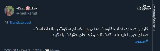 صمود؛ نماد زنده‌بودن وجدان انسانی