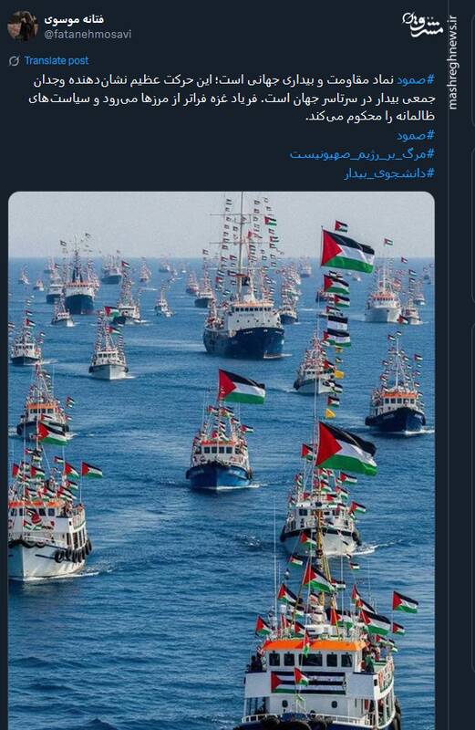 صمود؛ نماد زنده‌بودن وجدان انسانی