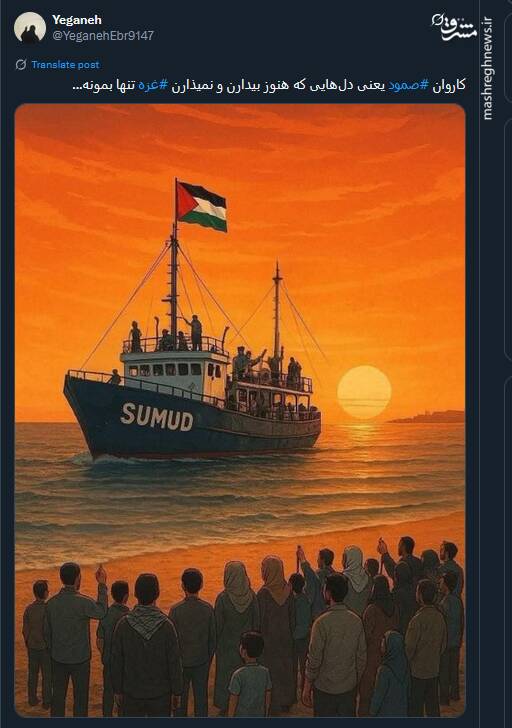 طرحها و پوسترهای منتشر شده در حمایت از کاروان صمود