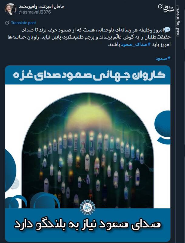 طرحها و پوسترهای منتشر شده در حمایت از کاروان صمود