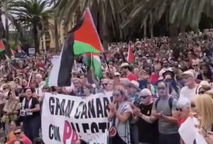 تظاهرات مردم جزایر قناری در حمایت از فلسطین