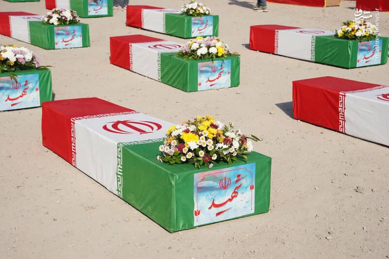 عکس/ ورود پیکر ۴۴ شهید تازه تفحص شده از مرز شلمچه