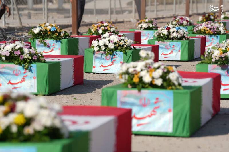 عکس/ ورود پیکر ۴۴ شهید تازه تفحص شده از مرز شلمچه