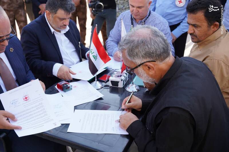 عکس/ ورود پیکر ۴۴ شهید تازه تفحص شده از مرز شلمچه