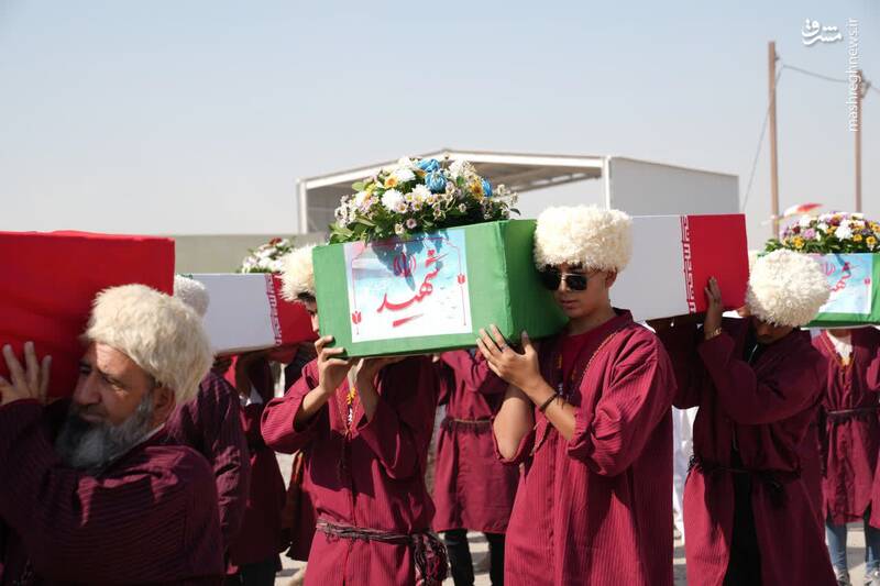 عکس/ ورود پیکر ۴۴ شهید تازه تفحص شده از مرز شلمچه