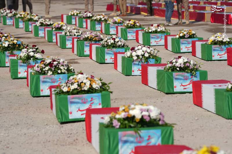 عکس/ ورود پیکر ۴۴ شهید تازه تفحص شده از مرز شلمچه