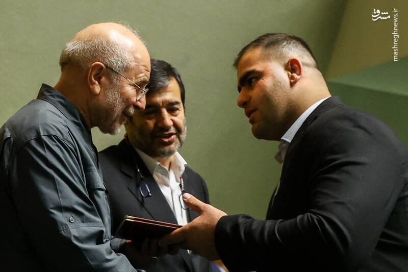 عکس / تجلیل از مدالآوران کشتی در مجلس 27