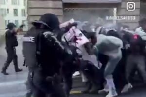 سرکوب حامیان فلسطین توسط پلیس سوئد