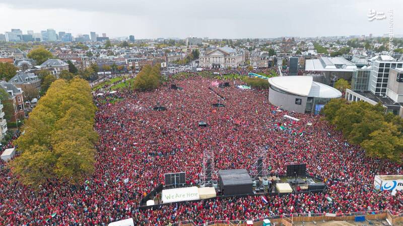 عکس/ خروش اهالی آمستردام برای غزه و فلسطین