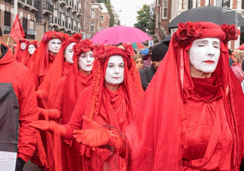 عکس/ خروش اهالی آمستردام برای غزه و فلسطین