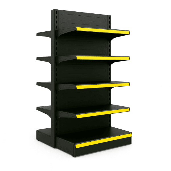 قفسه فروشگاهی VIP دوطرفه – قدرت، زیبایی و کارایی در یک محصول