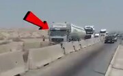 توقیف تانکر حمل گاز با راننده ۱۴ ساله!
