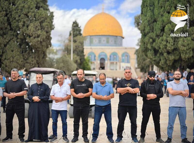 عکس/ اقامه نماز جمعه در مسجدالاقصی پس از اعلام آتشبس