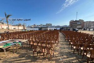 عکس/ آماده سازی محل تبادل اسرا در خان‌یونس