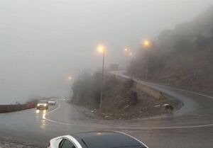 ترافیک سنگین در جاده چالوس