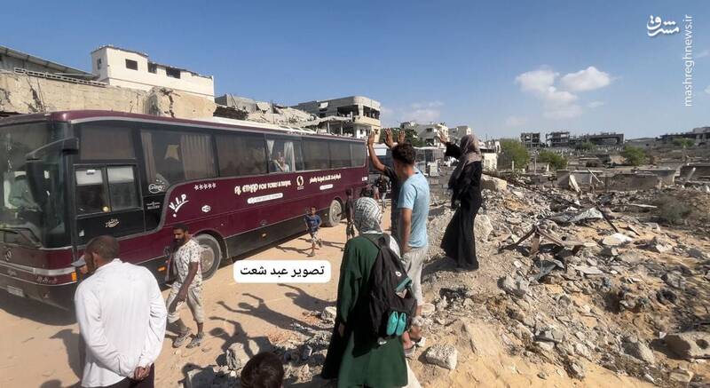 عکس/ استقبال فلسطینیها از اسرای آزاد شده در خانیونس