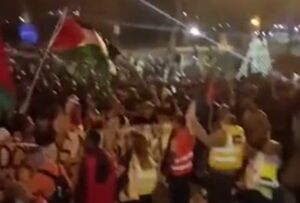 فیلم/ درگیری پلیس ایتالیا با حامیان فلسطین