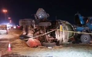 فیلم/ تصادف مرگبار تریلر با کامیون در آزادراه تهران ساوه