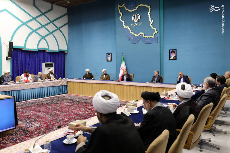 عکس / حضور رئیس جمهور در گردهمایی مشترک قرارگاه ملی مسجد 14