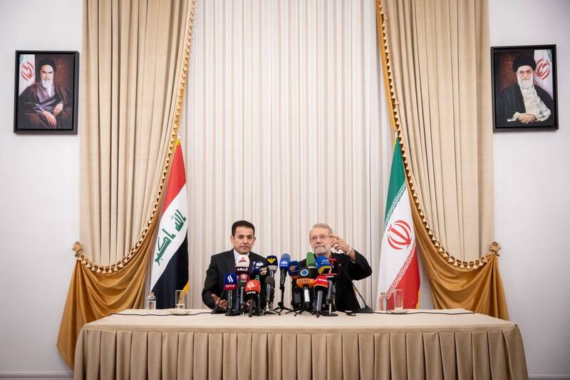 عکس / نشست خبری مشترک لاریجانی با مشاور امنیت ملی عراق 6