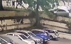 فیلم/ پارک کردن خودرو با پشتک وارونه زدن در هوا!