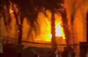 وقوع آتش سوزی در شمال بغداد