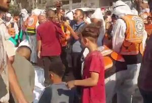 فیلم/ بیرون کشیدن پیکر ۸۰ شهید از خانواده شحیبر در غزه از زیر آوار