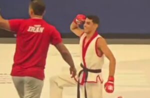 فیلم / سلام نظامی ایلیا واحدی پس از صعود به فینال MMA