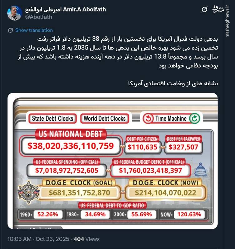 نشانه های از وخامت اقتصادی آمریکا