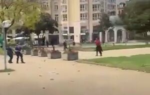 فیلم/ استفاده پلیس آلمان از شوکر و اسپری فلفل علیه دزد سیگار و آدامس!