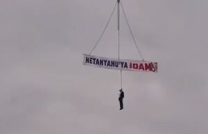 فیلم/ اعدام نمادین نتانیاهو در ترکیه