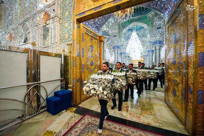 عکس / گلآرایی ضریح امیرالمومنین برای ولادت عقیله بنی هاشم 3