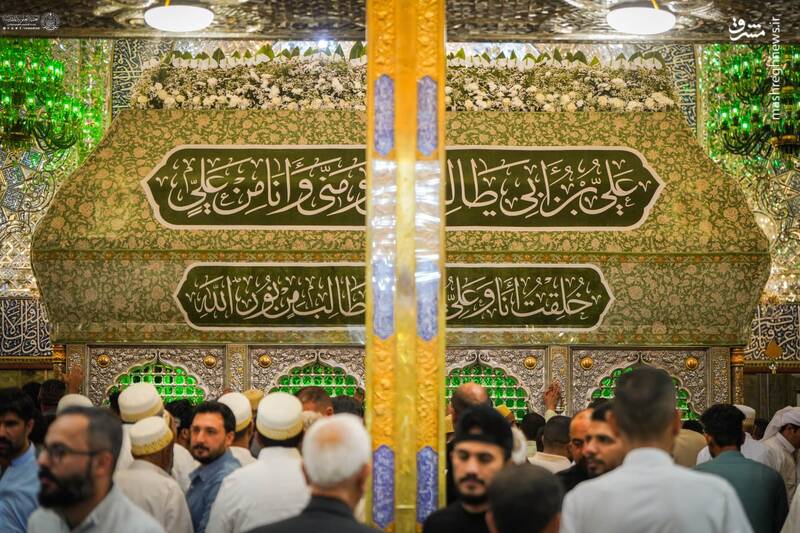 عکس / گلآرایی ضریح امیرالمومنین برای ولادت عقیله بنی هاشم 10