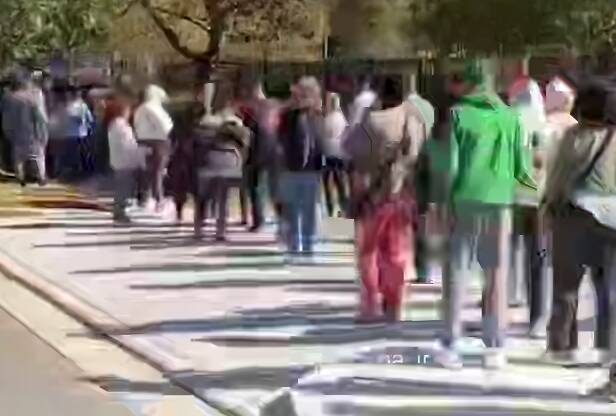  صف‌ طولانی دریافت غذای رایگان در ایالت مریلند