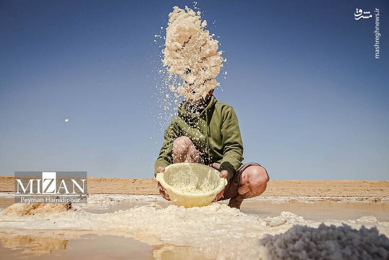 عکس / برداشت سنتی نمک در خراسان شمالی 22