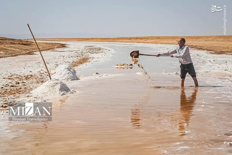 عکس / برداشت سنتی نمک در خراسان شمالی 21