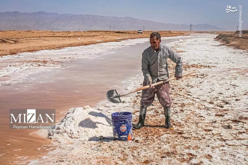 عکس / برداشت سنتی نمک در خراسان شمالی