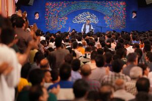 عکس / شب ولادت حضرت زینب (س) در هیئت رایه‌العباس