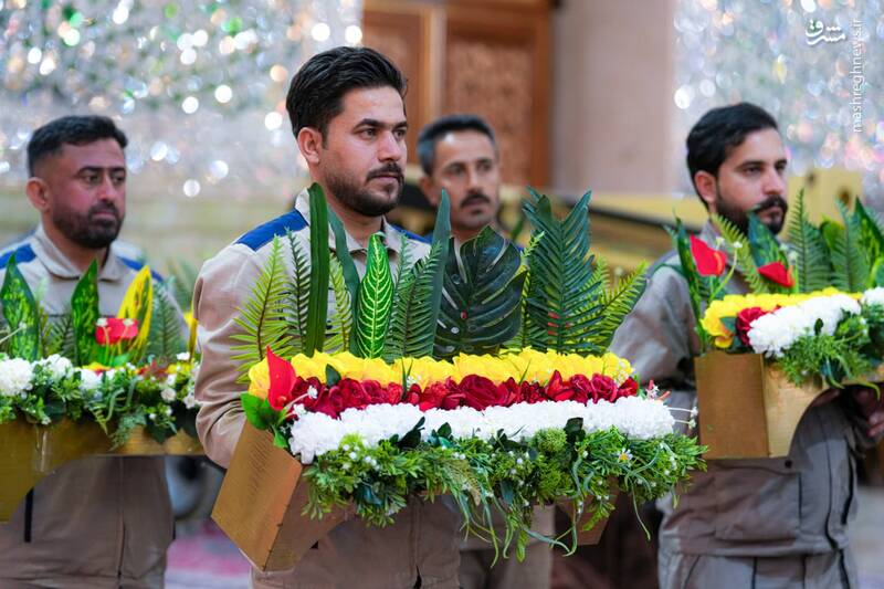 عکس / گلآرایی ضریح حرمین سامرا در سالروز ولادت زینب کبری (س) 6