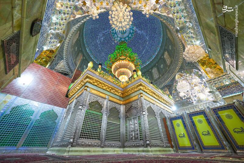 عکس / گل‌آرایی ضریح حرمین سامرا در سالروز ولادت زینب کبری (س) 14