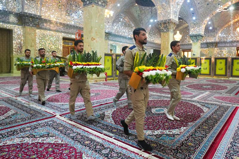 عکس / گلآرایی ضریح حرمین سامرا در سالروز ولادت زینب کبری (س) 4