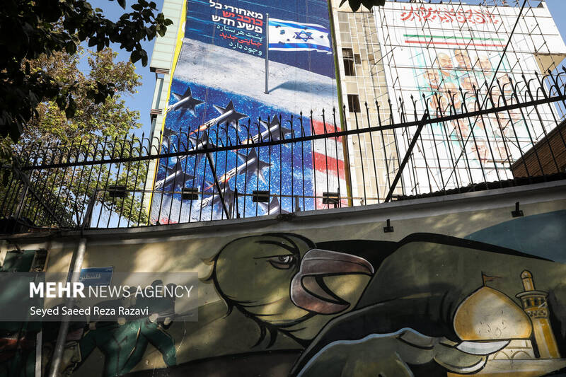 رونمایی از طرح جدید دیوار نگاره میدان فلسطین