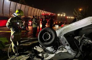 فیلم/ تصادف مرگبار پژو ۲۰۶ در بزرگراه حکیم