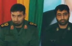 فیلم/ شهید محمود باقری سر مزار شهید طهرانی مقدم